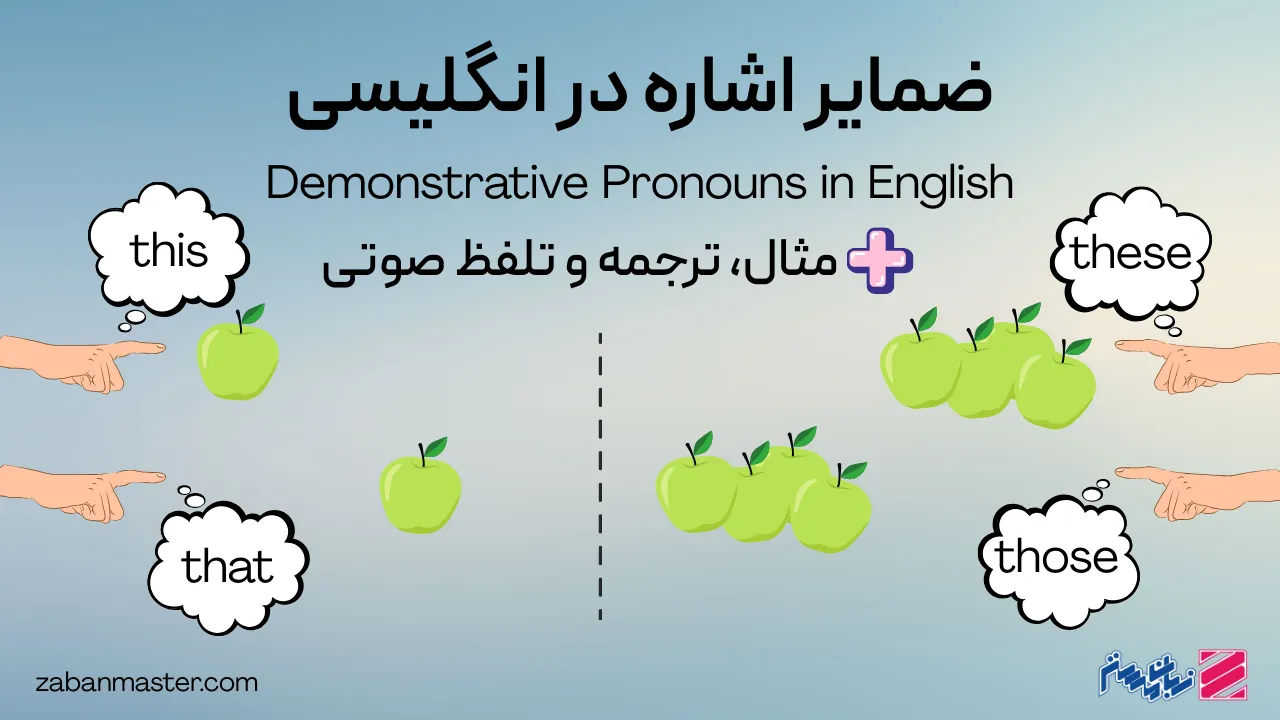 ضمایر اشاره در انگلیسی (Demonstrative Pronouns in English)